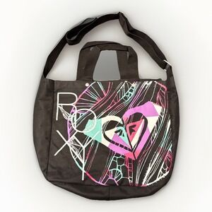 Roxy Canvas Tote Bag Purse Crossbody Y2k Vintage Mallcore Brat